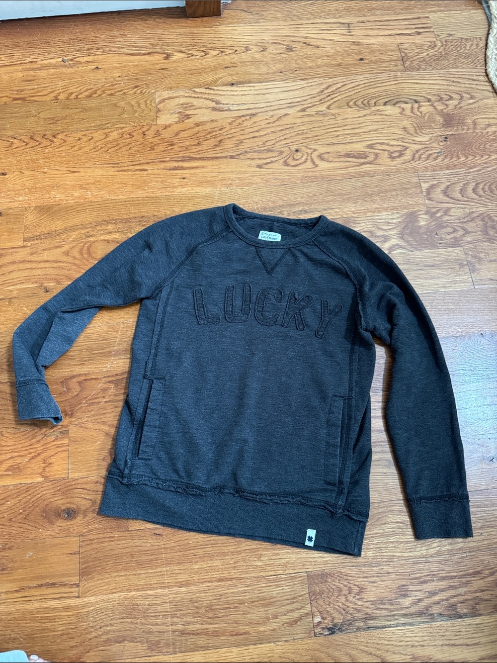 Lucky Brand kid’s Crewneck Pullover Sweatshirt - Charcoal